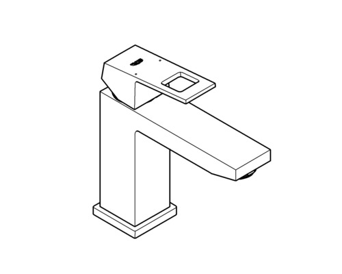Schéma d''un robinet pour un lavabo