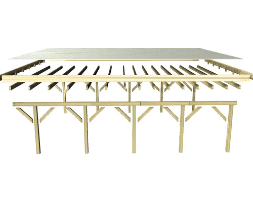 Kit de carport en bois avec toit