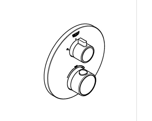 Grohe Logo Thermostatbatterie zur Wandmontage