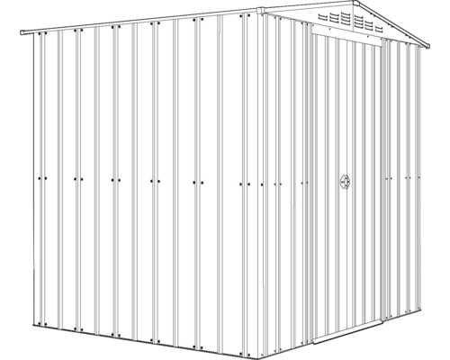 Abri de jardin métallique avec porte