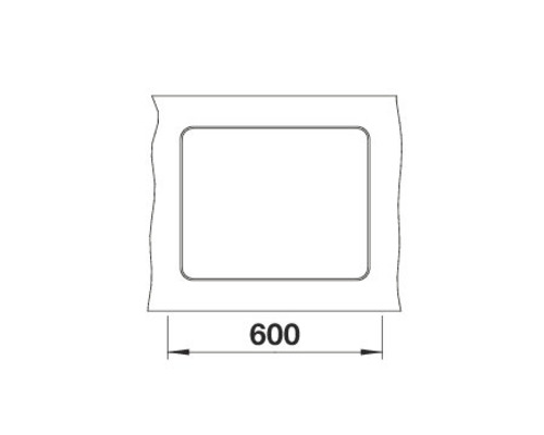 Dessin technique d''une fenêtre avec indication de dimension 600