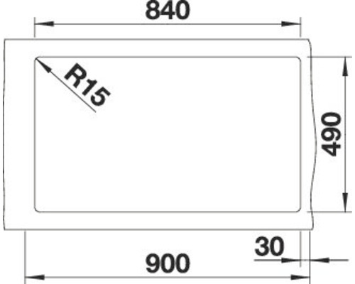 Schéma technique d''un lavabo avec dimensions