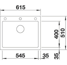 Blanco PLEON 6 Spüle BxT 615x510 mm Silgranit softweiss 527136