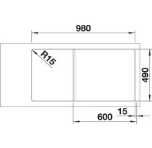 Blanco AXIA III 6 S Spüle BxT 1000x510 mm Silgranit vulkangrau inkl. Glasschneidbrett und Multifunktionsschale 527228