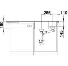 Blanco AXIA III 6 S Spüle BxT 1000x510 mm Silgranit vulkangrau inkl. Glasschneidbrett und Multifunktionsschale 527228