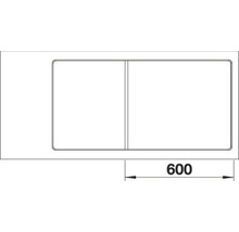 Blanco AXIA III 6 S-F Spüle BxT 990x500 mm Silgranit softweiss inkl. Holzschneidbrett und Multifunktionsschale 527050