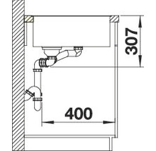 Blanco AXIA III 6 S-F Spüle BxT 990x500 mm Silgranit softweiss inkl. Holzschneidbrett und Multifunktionsschale 527050
