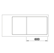 Blanco AXIA III XL 6 S-F Spüle BxT 990x500 mm Silgranit softweiss inkl. Holzschneidbrett 527054
