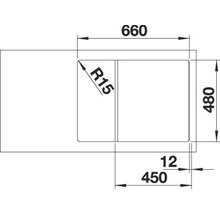 Blanco ZIA 45 S Compact Spüle BxT 680x500 mm Silgranit vulkangrau 527379