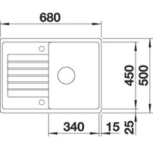 Blanco ZIA 45 S Compact Spüle BxT 680x500 mm Silgranit vulkangrau 527379