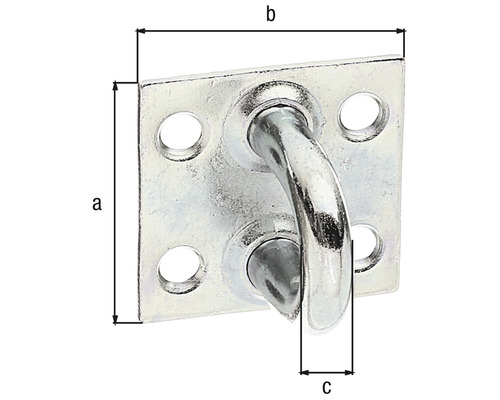 Plaque oculaire en métal avec dimensions