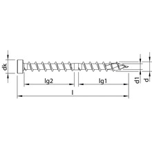 Vis à bois HECO-TOPIX-plus CombiConnect tête cylindrique TX 6,5x100 mm bleu zingué 100 pièces