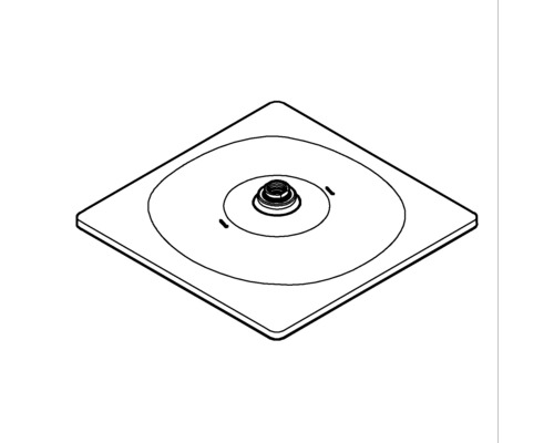 Rosace carrée pour installation sanitaire