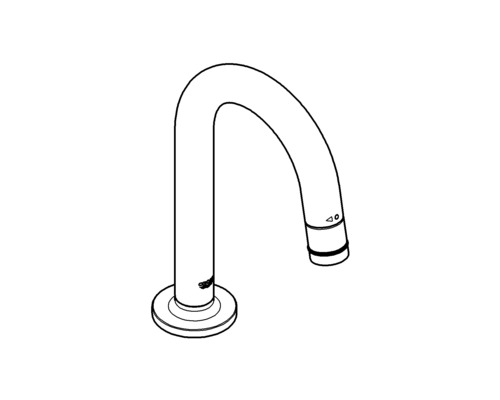 Robinet de lavabo avec bec courbé