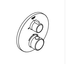 GROHE Badewannenarmatur mit Thermostat GROHTHERM chrom 24077000
