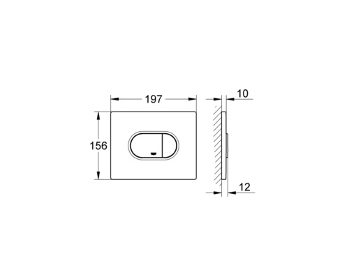 Dessin technique d''une plaque de commande avec cotes