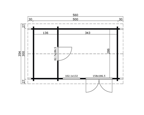 Plan d''un abri de jardin avec dimensions