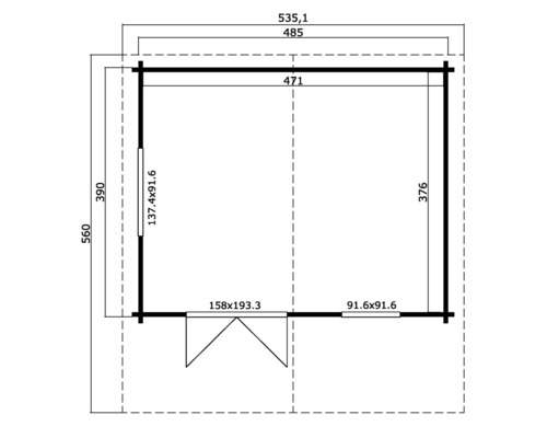 Plan d''un abri de jardin avec dimensions