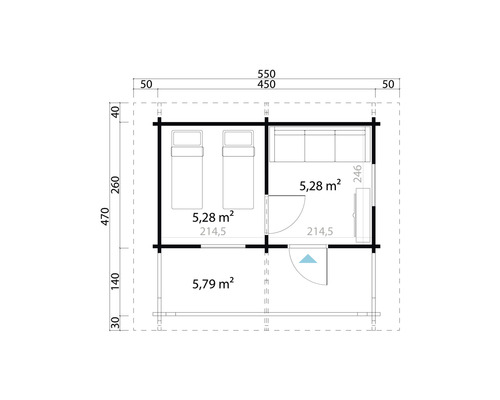 Plan d''un abri de jardin avec les dimensions