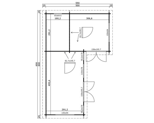 Plan d''un abri de jardin avec dimensions