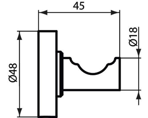 Dessin technique d''un support mural avec dimensions