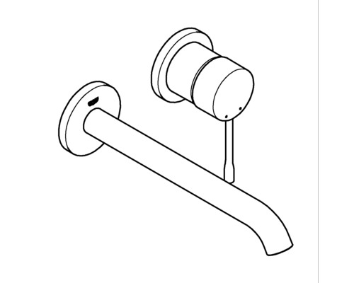 Robinet mural avec levier