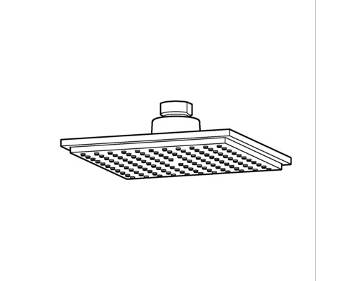 Quadratischer Duschkopf zur Montage an der Decke