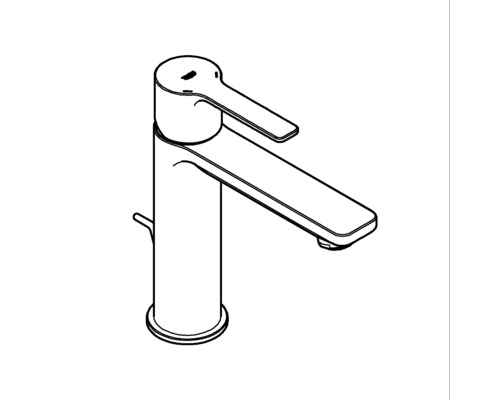 Zeichnung einer Waschtischarmatur