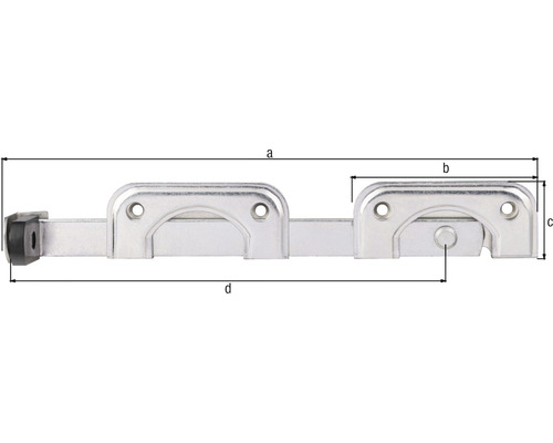 Metall Riegelschloss mit Abmessungen