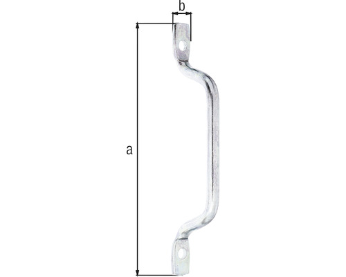 Poignée avec indications de dimension