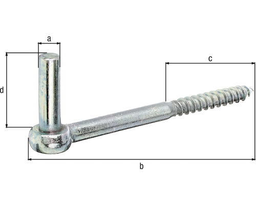 Crochet à visser avec indications métriques