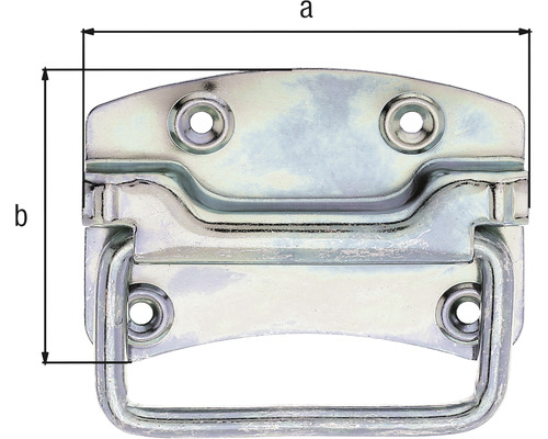 Poignée de coffre avec dimensions a et b