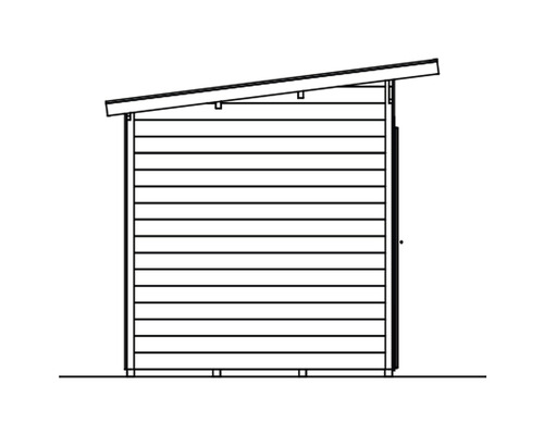 Illustration d''un abri de jardin avec toit monopente