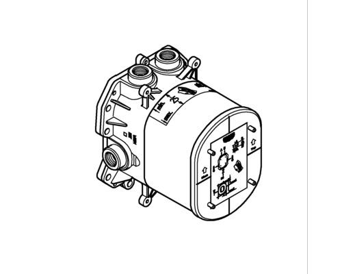 Bloc thermostatique encastré pour installation sanitaire