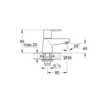 Robinet d'eau froide GROHE BauEdge chrome 20421000