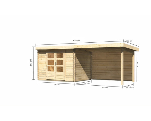 Dimensions d''un abri de jardin avec auvent