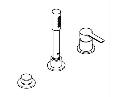 Bidetarmatur mit Handbrause
