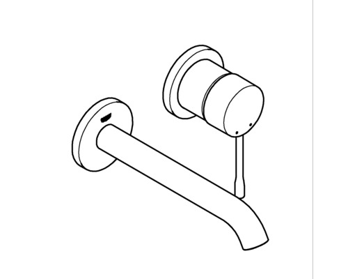 Robinet mural pour la salle de bains