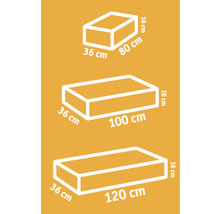 Beton Blockstufe grau 100 x 36 x 16 cm