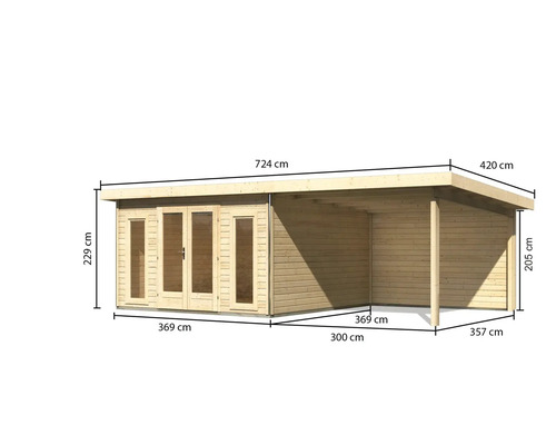 Dimensions d''un abri de jardin en bois