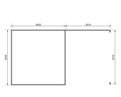 Plan avec dimensions : 3630, 3010 et 3570