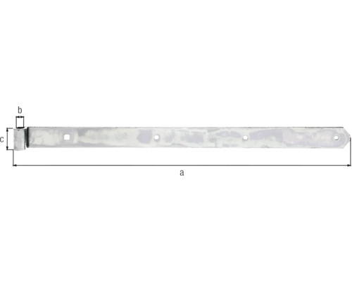 Gerades Scharnierband mit Bohrlöchern zur Befestigung