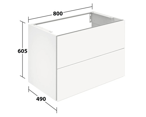 Meuble sous-lavabo avec tiroirs et dimensions