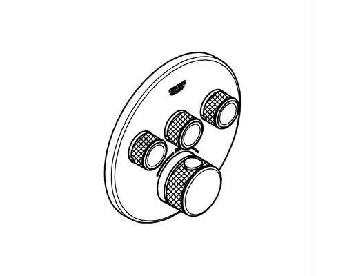 Grohe Logo Thermostatarmatur mit mehreren Drehknöpfen
