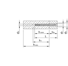 Schéma technique d'une vis avec cotation