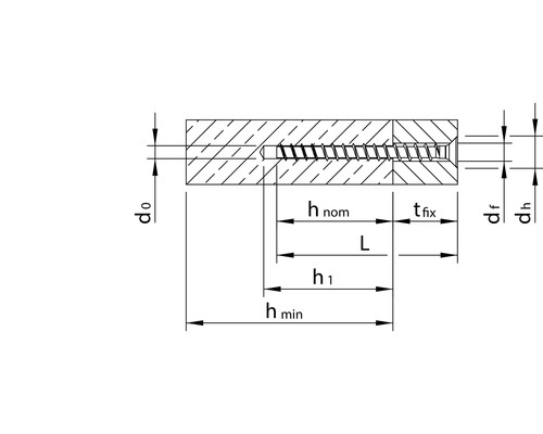 Schéma technique d'une vis avec cotation