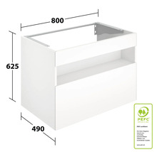 Waschbeckenunterschrank KEUCO Stageline 80x49x62.5 cm weiss
