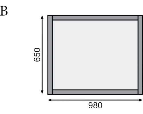 Image d''une construction rectangulaire en bois mesurant 650 par 980
