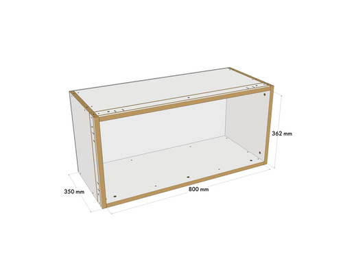 Corps d''étagère aux dimensions 800 mm x 362 mm x 350 mm