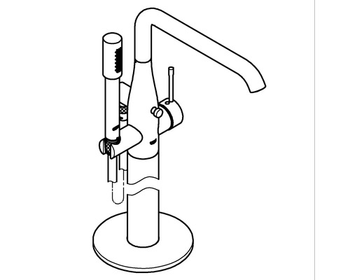 Robinet avec base ronde pour lavabo